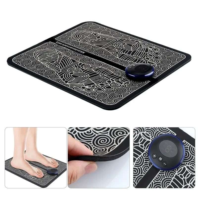 EMS Foot Massager Mat, Electric Muscle Stimulation, Foldable Portable Pedicure Device, Relief Pain, Relax Feet Acupoints Massage