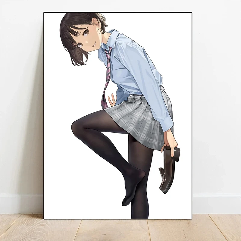 Sexy Charming Bunny Girl Black Stockings Posters Prints Canvas Printing Modern Wall Art Picture for Living Room Home Decor Gifts