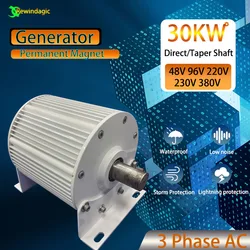 30KW 40KW 50KW Low Speed 24V 48V 220V 230V 380V Gearless Permanent Magnet Generator AC Alternators Use For Wind Water Turbine