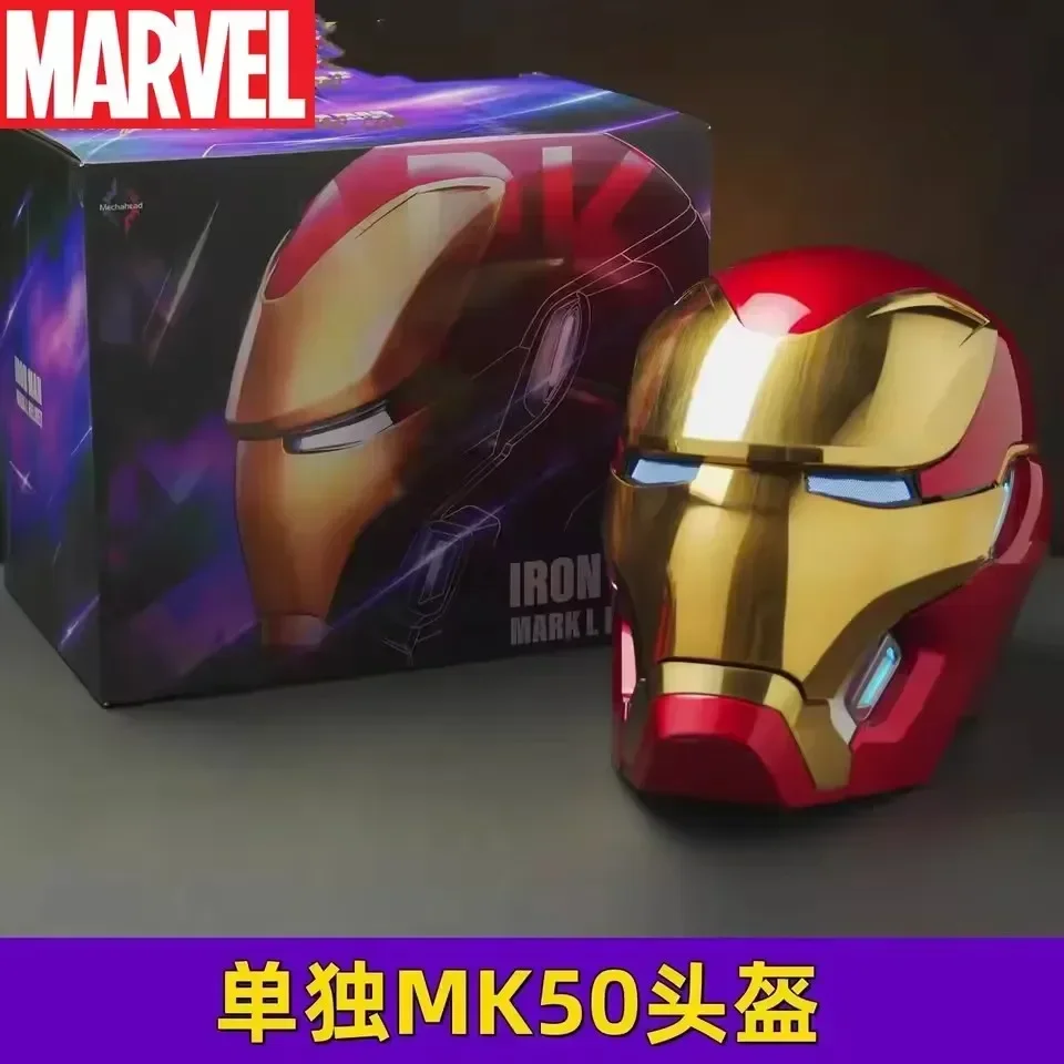

Hot 1:1 Iron Man Mk50 Figures Wearable Voice-Activated Deformation Helmet Around Marvel Animation Derivatives Model Toy Gift