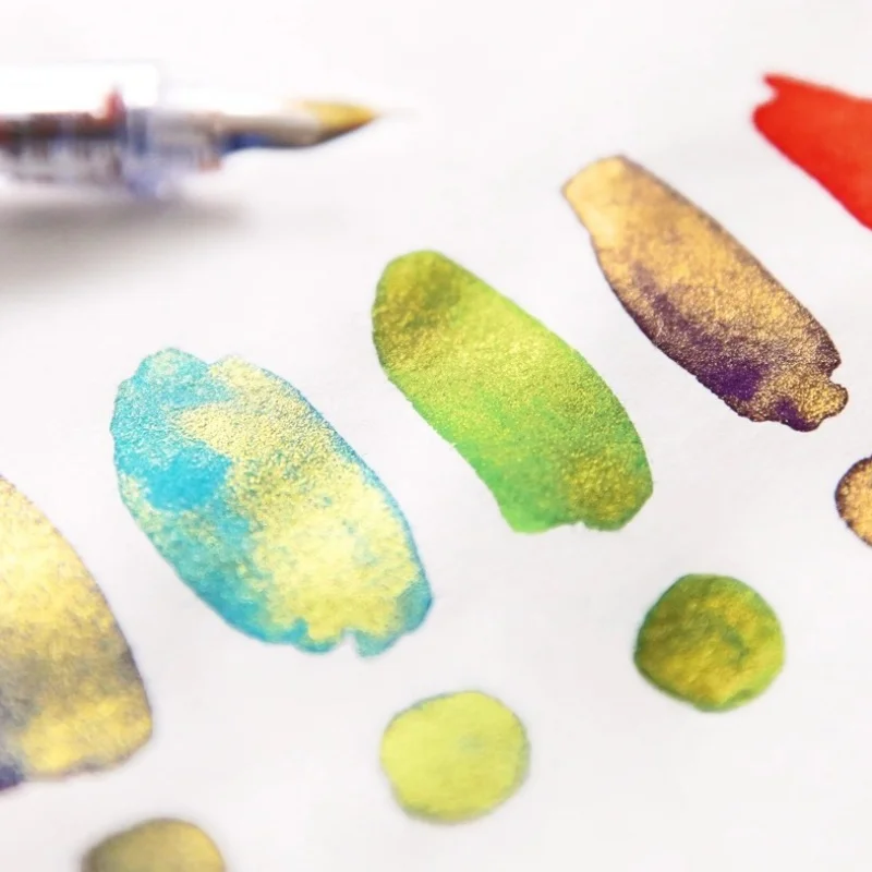 Goldene Pulverfarbene Füllfederhaltertinte 15ml Sternenhimmel-Glitzerpulver zum Färben, Malen, Kalligraphie-Übungen, Farbige Tinte – Detail 11
