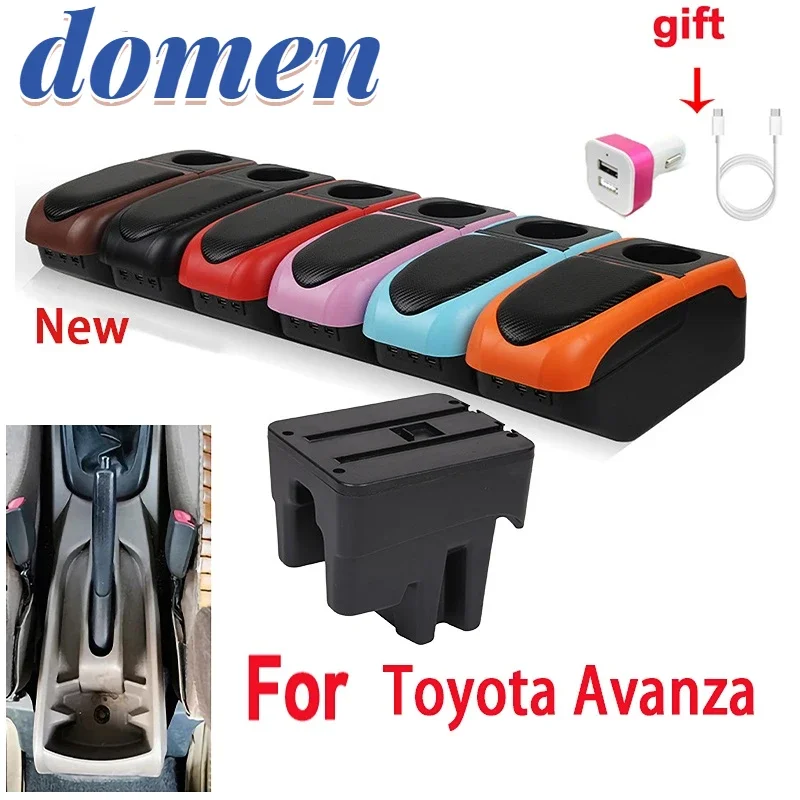 

For Toyota Avanza Armrest Box For Toyota Avanza Center Console Modification Accessories Cup Holder Large Space USB