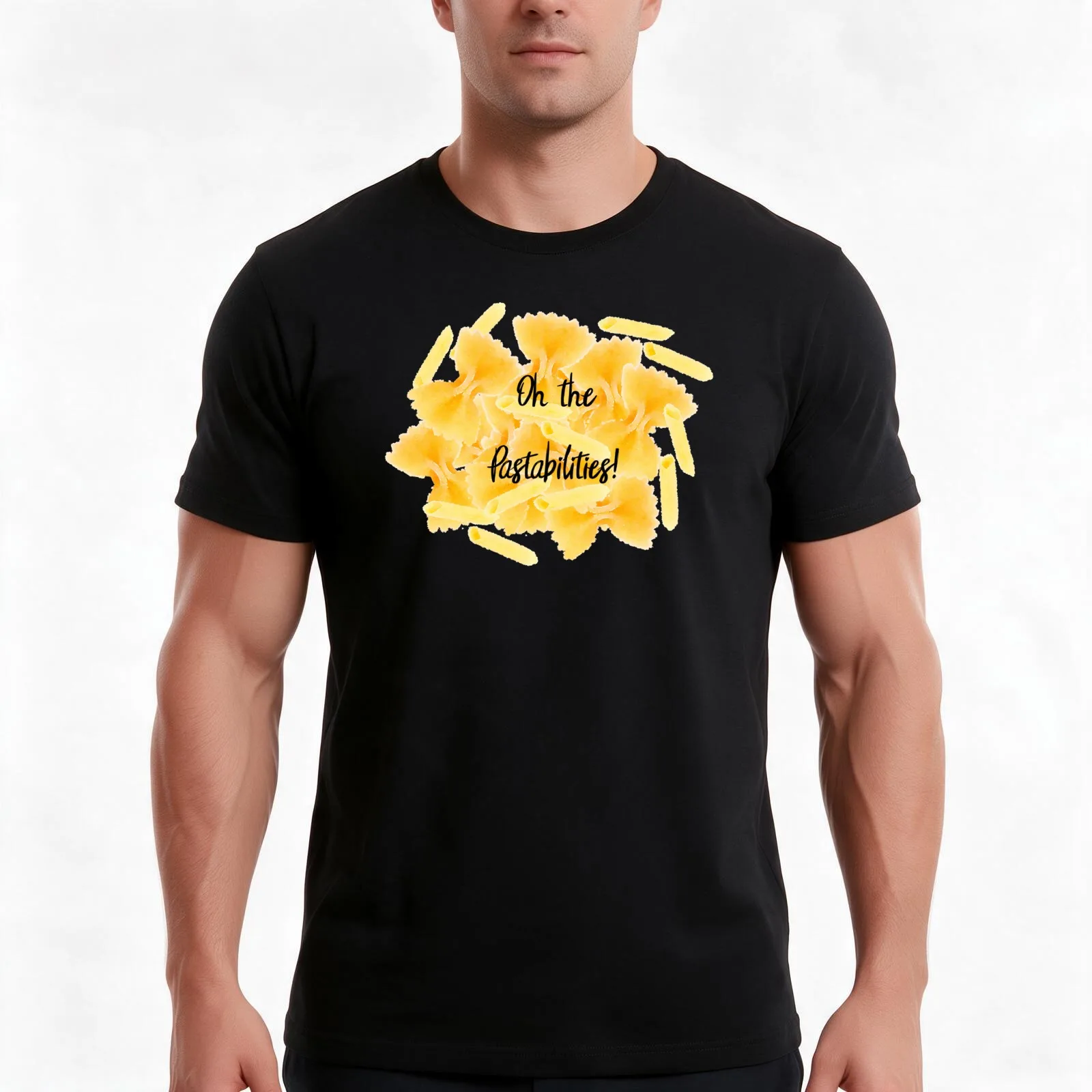 Pastabilities T-Shirt Summer Casual Cotton Tee Oversized Streetwear Tops Vintage Graphic Print Loose Fit Short Sleeve