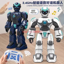 40CM Large Smart Voice Dialogue RC Robot 2.4G Gesture Sensing Programming Sing Dancing 3 Remote Control Modes Robot Kids Gift