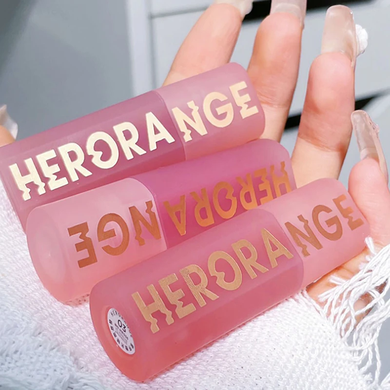 1Pc HERORANGE Film Formation Transparent Lip Paste Mirror Gloss Lip Gloss Mirror Water Gloss Long-Lasting Not Easy To Fade