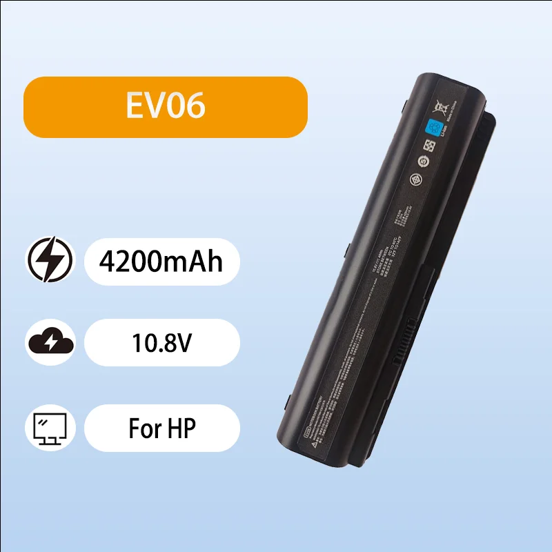 

Полностью совместимая сменная батарея EV06 для HP HSTNN-W49C HSTNN-Q34C LB73 DV4 DV5 DV6 10.8V 4200mAh, надежная батарея с длительным сроком службы.