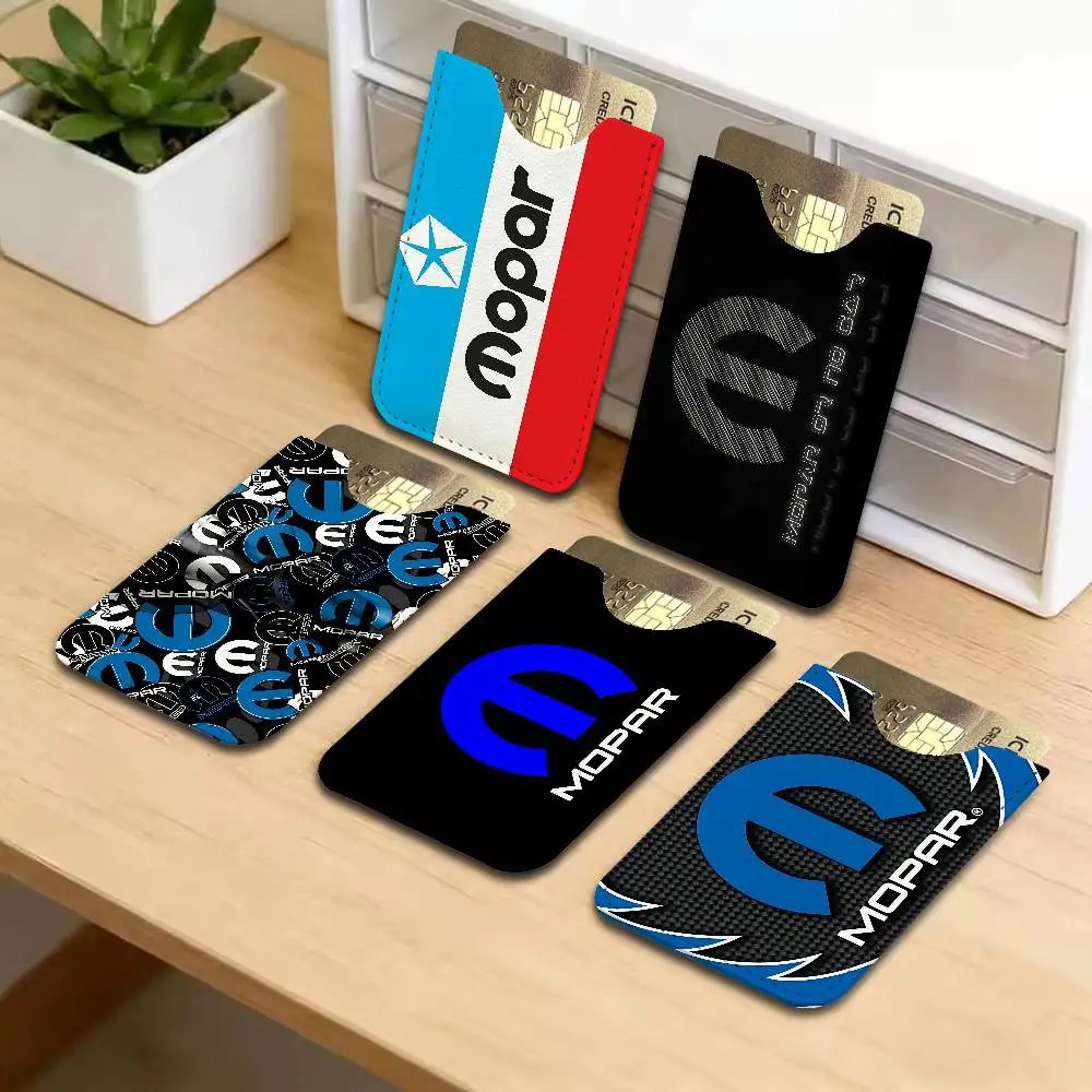 M-Mopar Leather Card Wallet Soft Lightweight Portable Credit ID Card Holder Daily Commute Card Case