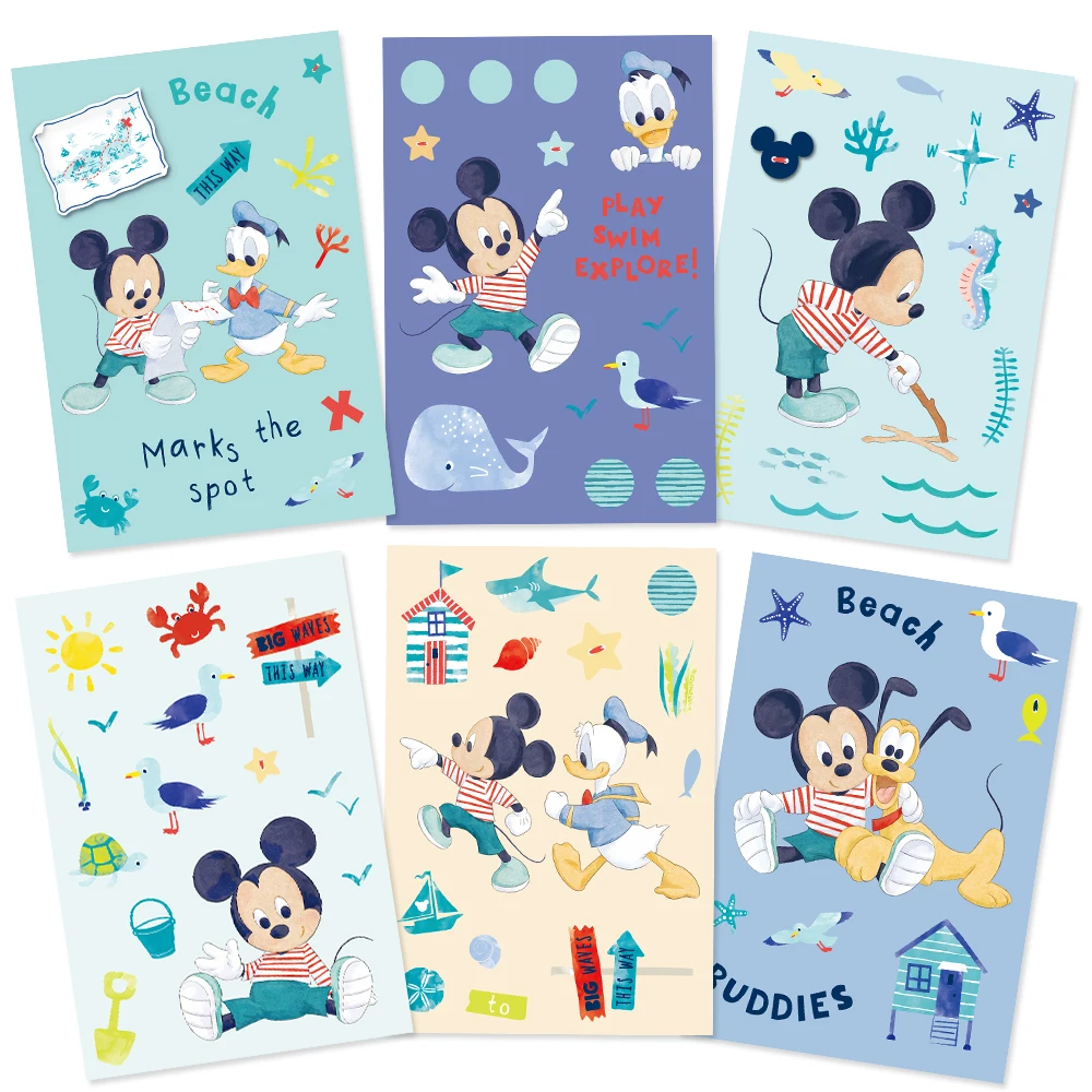 

8/16sheets Disney Cute Mickey Puzzle Stickers Make a Face Decal Children Assemble Jigsaw Educational Sticker for Kid Party Gifts