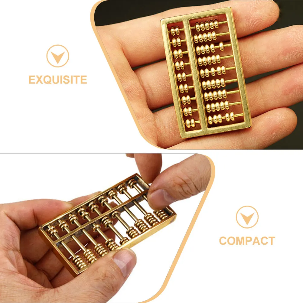 

2pcs 2 Pack Chinese Style Abacus Ornament Brass Retro Craft Decorative Sculpture Statue