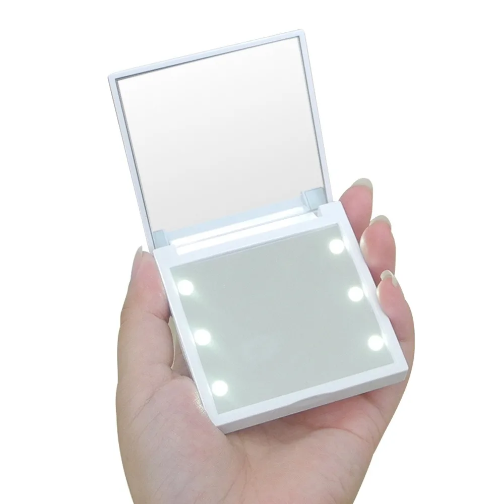 

Desktop Portable Intelligent Fill Mirror Exquisite Folding Hand Mini Label Led Lighted Makeup Mirror with Lights for Beauty Care