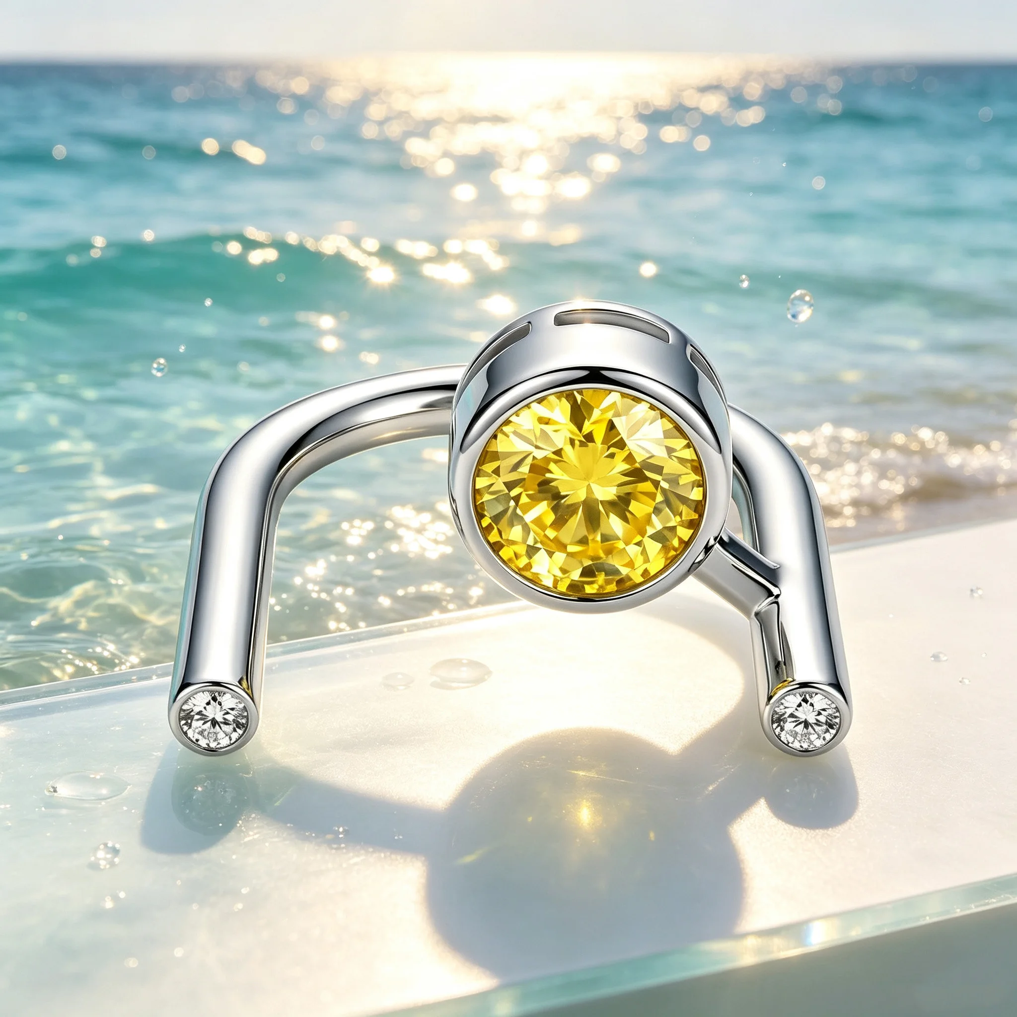 Luxuriöser ovaler Ring mit rosa CZ und mehrfarbigen Edelsteinen, vergoldeter Statement-Cocktailring, eleganter Damenschmuck, Geschenk zum Jahrestag – Detail 7