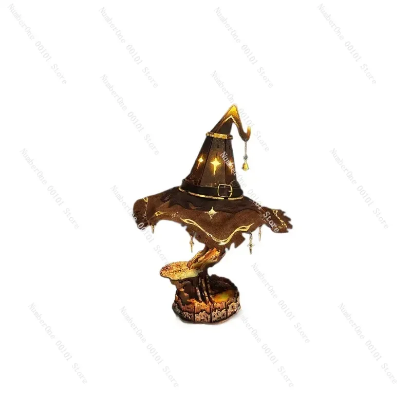 Magical Wizard Hat Night Light DIY Miniature House Kit Creative Desk Decor Ambient Lamp Assembly Model Ornament Unique Gift