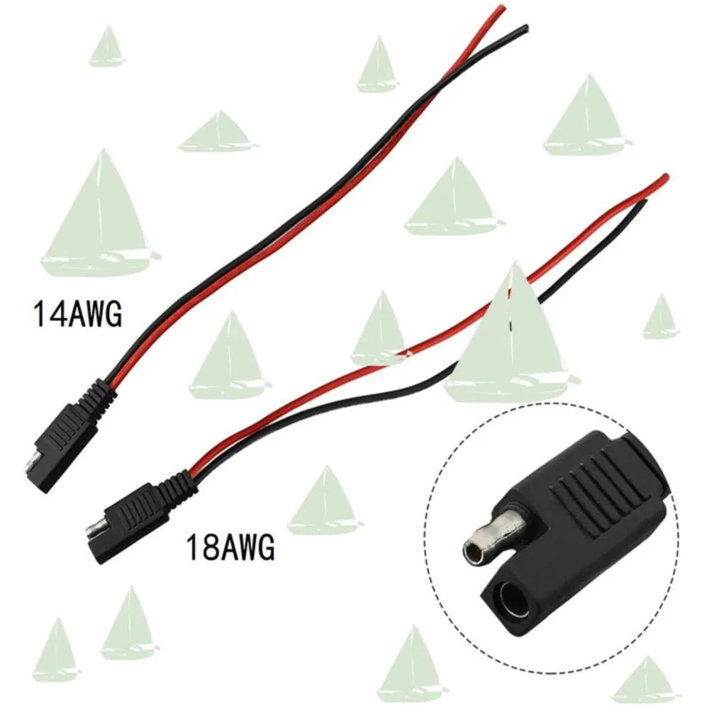 14AWG 18AWG SAE Power Connector Automotive Extension Cable 2 Pin DIY Connector Male Plug Copper Wire Solar Panel Cord Wire D1