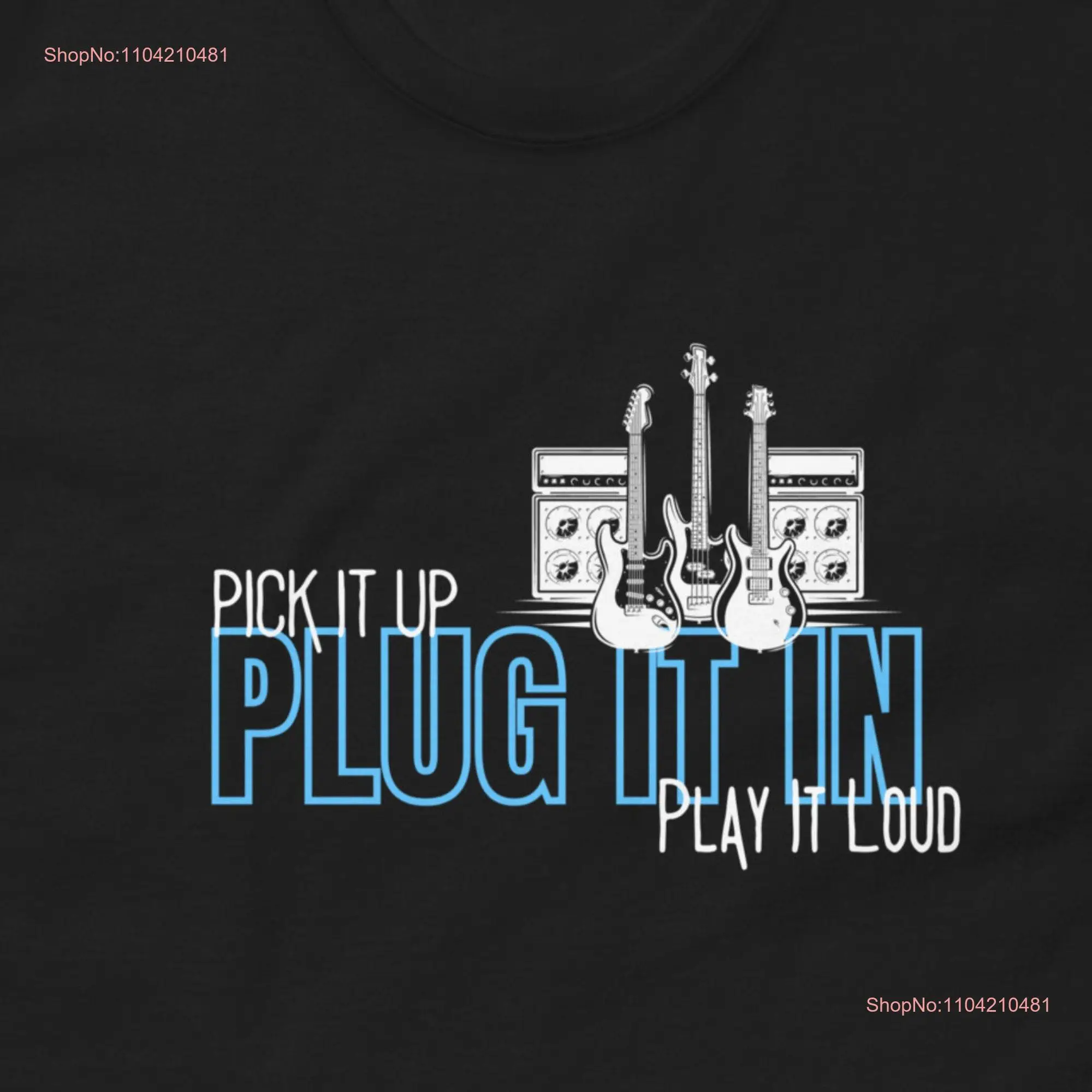 

Pick It Up Plug In Play Loud Мужская футболка с гитарой Lover Acoustic для игроков с длинными или короткими рукавами