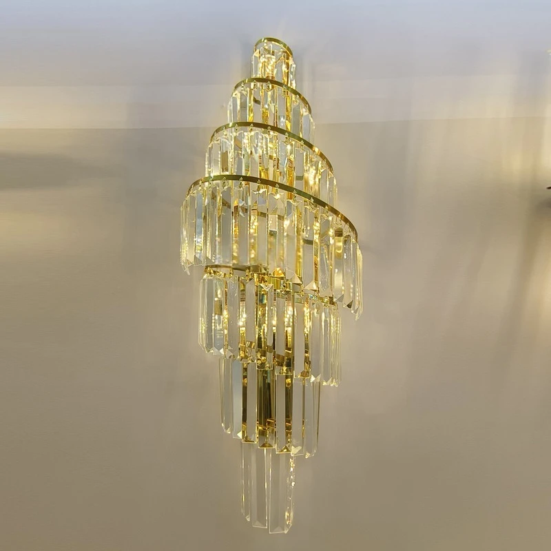 Artpad or K9 cristal applique pour salon chambre couloir couloir luxe longue applique murale chambre décoration LED lumières