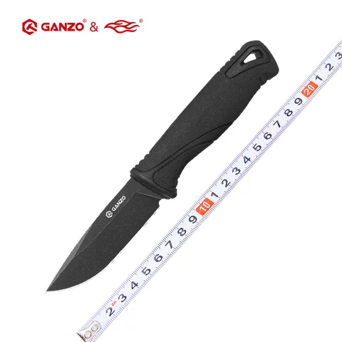 Hot selling 59HRC Ganzo G807BW-BK 9Cr14Mov Blade PP&TPR Handle Fixed Blade knife Survival Hunting Outdoor Camping EDC Tool