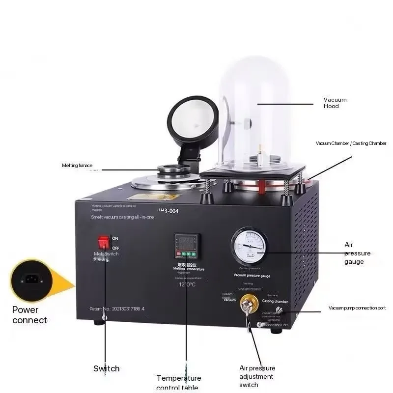 

Furnace Jewellery Vacuum Casting Machine Wax Cast Jewelry Tools Casting Equipment Gold Smelt Vacuo Metal Melting