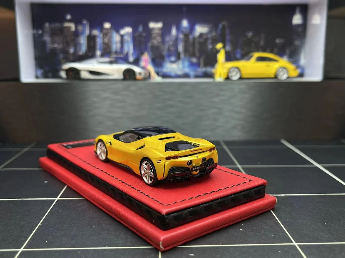 دييكاست الفن 1:64 مقياس فيراري SF90 السوبر الراتنج طبعة محدودة نموذج سيارة تحصيل لعبة هدية تذكارية عرض حلية #3