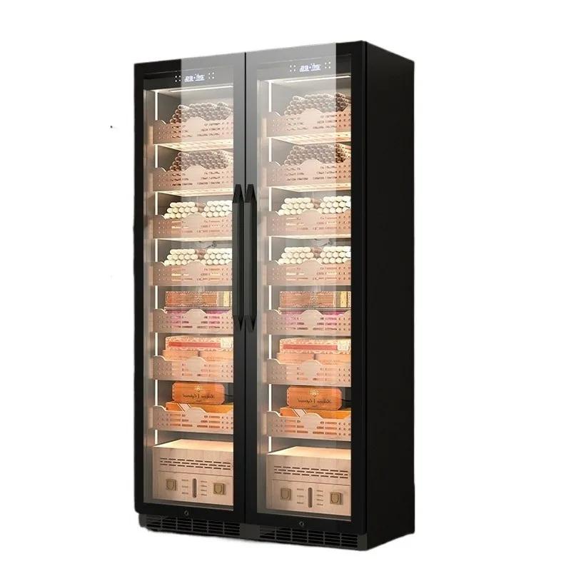 temperature and humidity double door household wireless temperature and humidity control professional red wine refrigerator