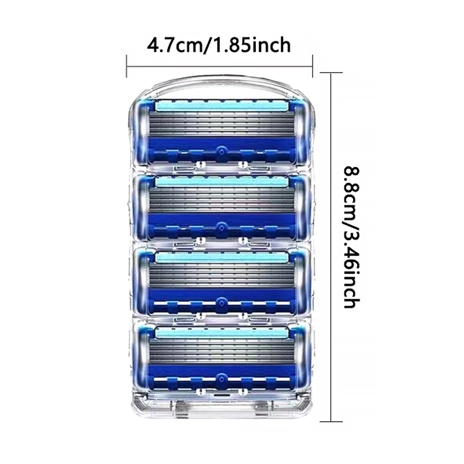 8 قطع من عبوات الحلاقة ذات 5 شفرات تناسب مقابض النظام المكونة من 5 طبقات، أشرطة الحلاقة اليدوية للرجال لتصفيف الوجه واللحية والجسم