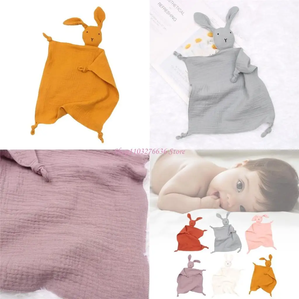 

R6FD Baby Southe одеяло милый кролик для куклы удробление полотенца комфорт спящий обнимающийся игрушку мягкие марля