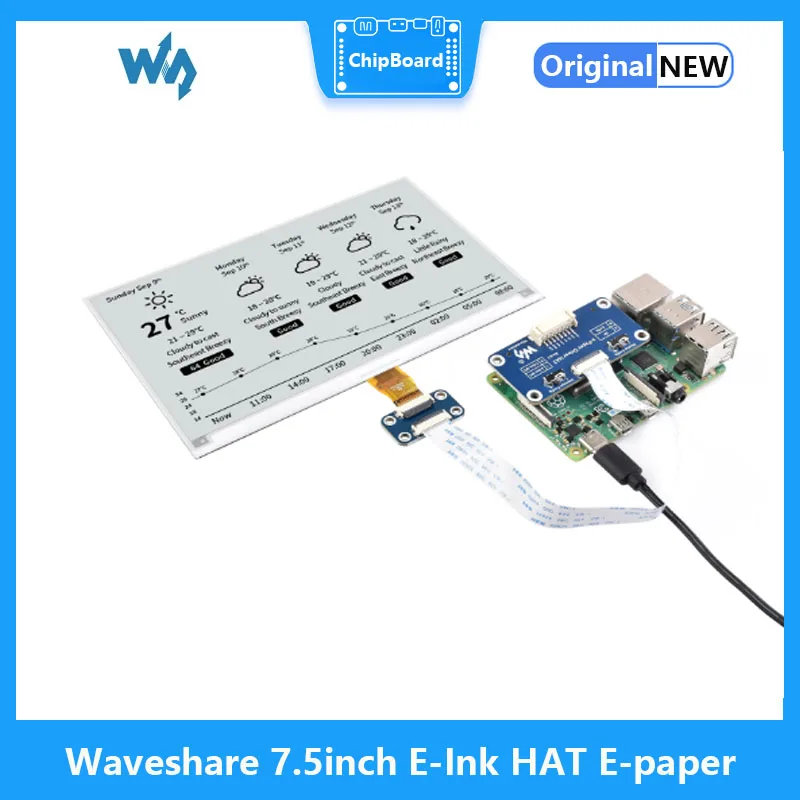 Imagem -02 - Waveshare-e-ink Hat E-paper Display 800x480 Suporta Raspberry pi Jetson Nano Arduino Stm32 75