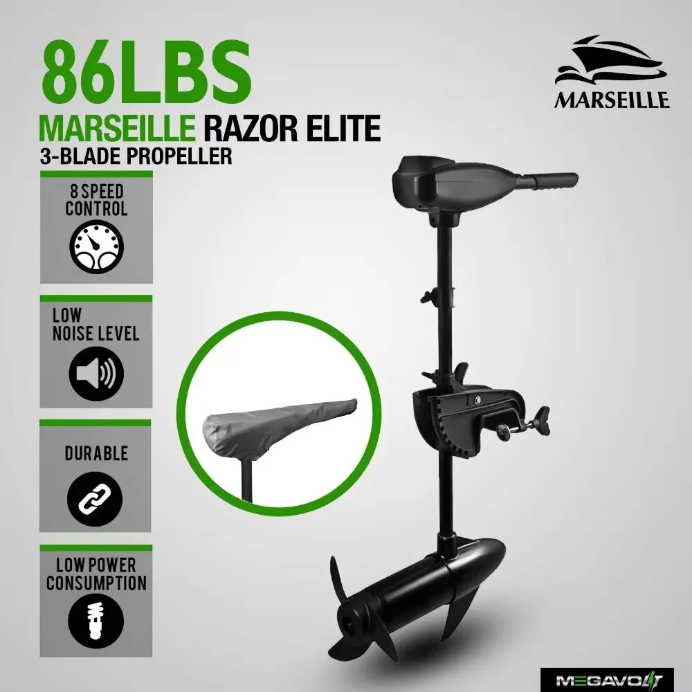 

New Arrival NERAUS Electric Outboard Motor Propeller Plane Hanging Pound Propeller 86LBS Stern Drive Motors Boat