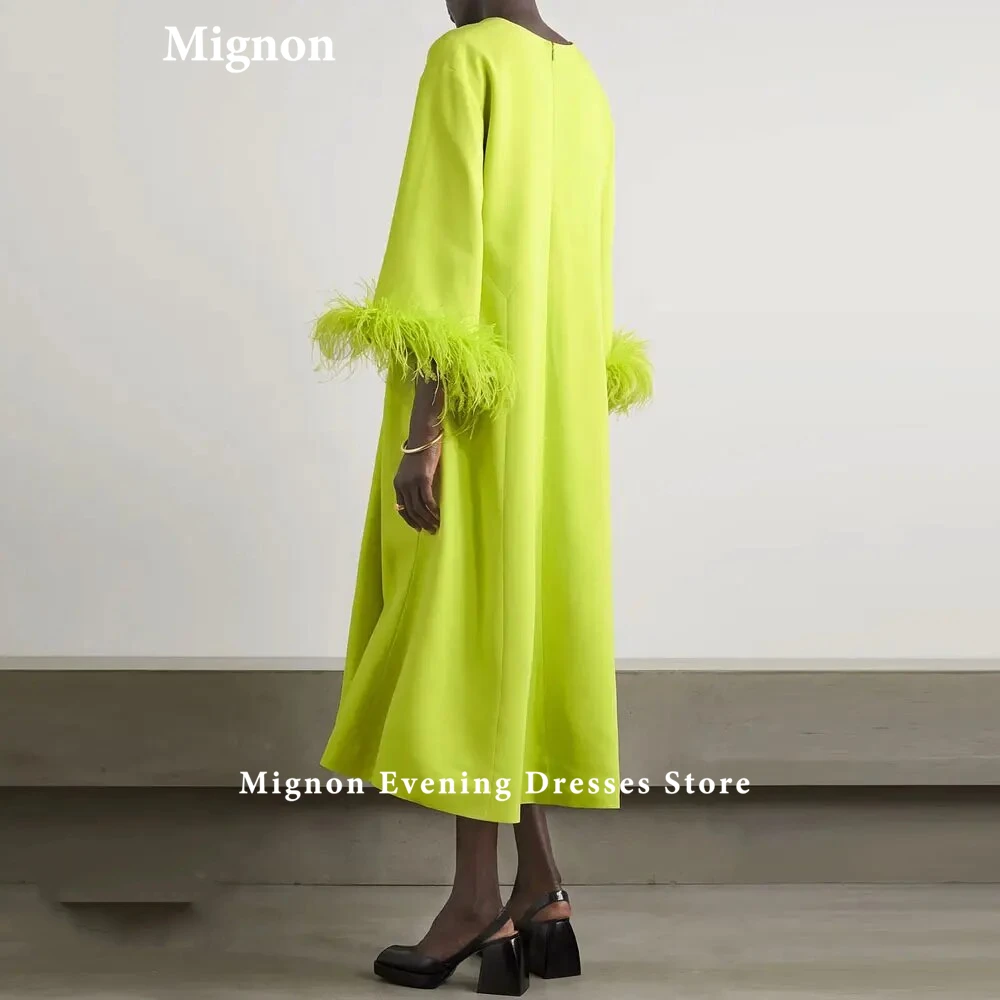 Mignon-Vestido reto crepe, decote em v, vestidos de baile Tassel, vestido de noite, estilo moderno, vestido para eventos especiais