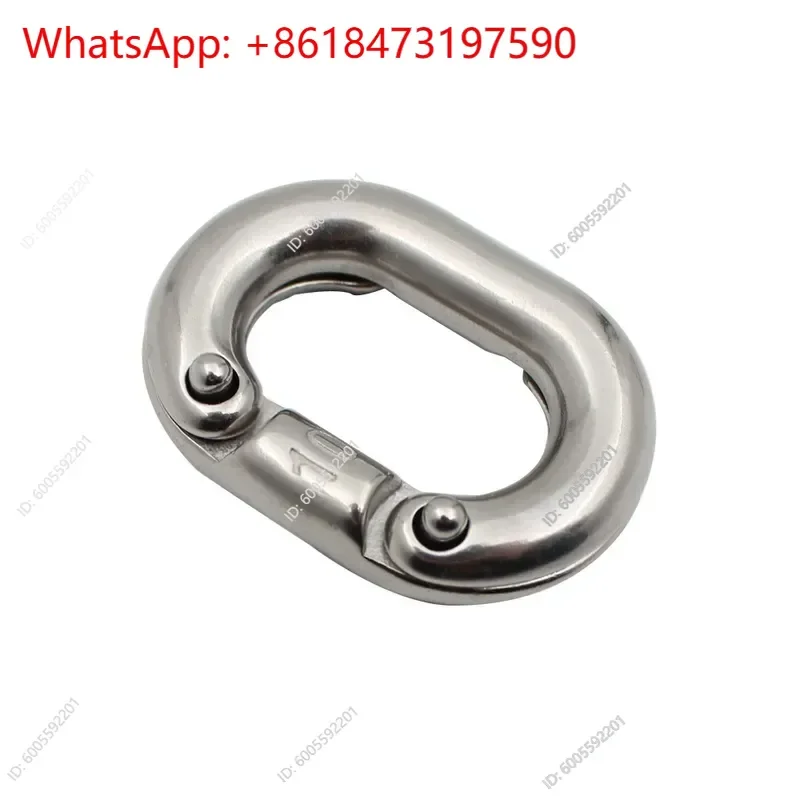 5pcs Stainless Steel 316 Chain Buckle Card Chain Connection Buckle Quick Connection Ring Riveted Chain Buckle Split
