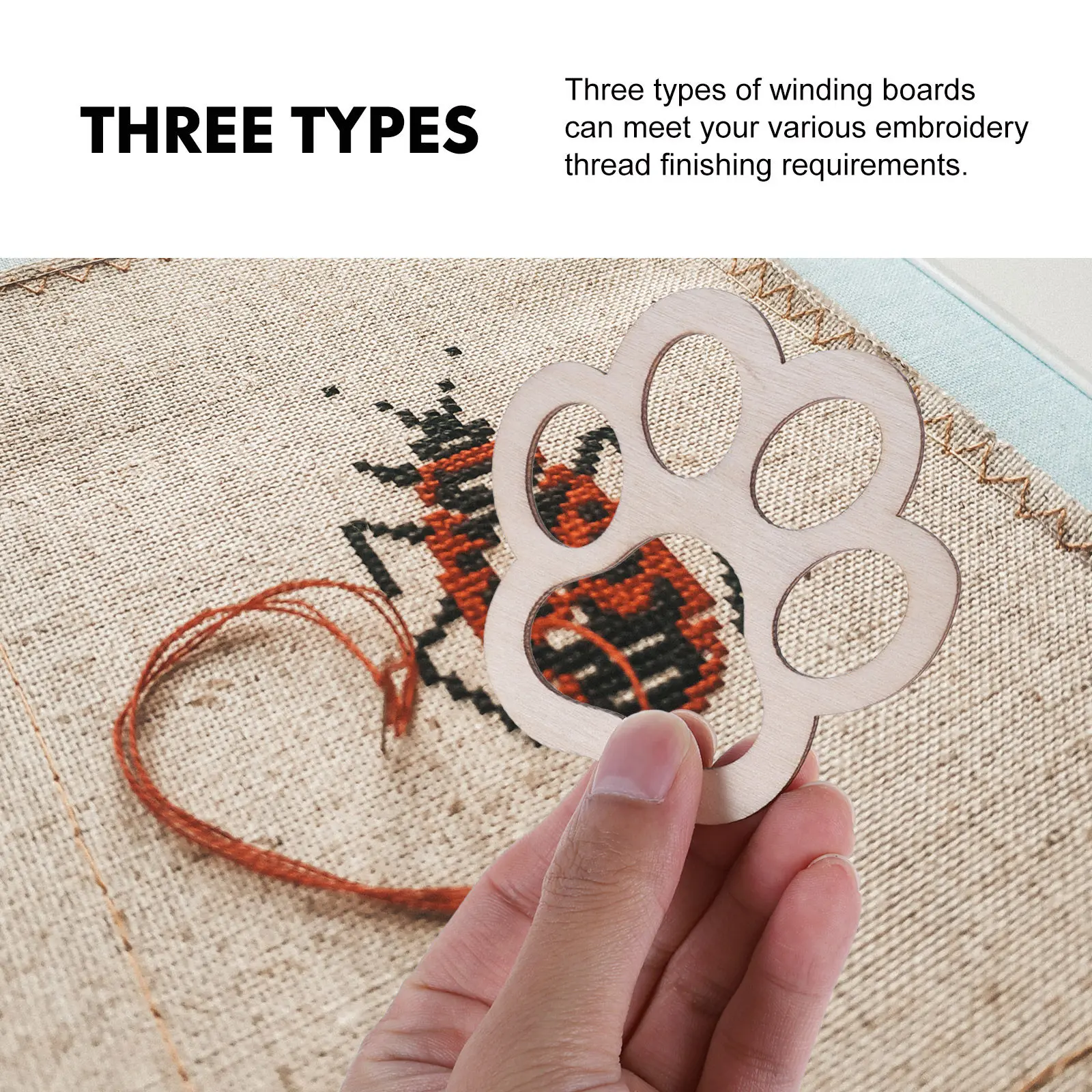 30Pcs Thread Winding Plates Wooden Boards Unfinished DIY Blank Thread Organizer Sewing Embroidery Bobbin Holder Round Safe - view 6