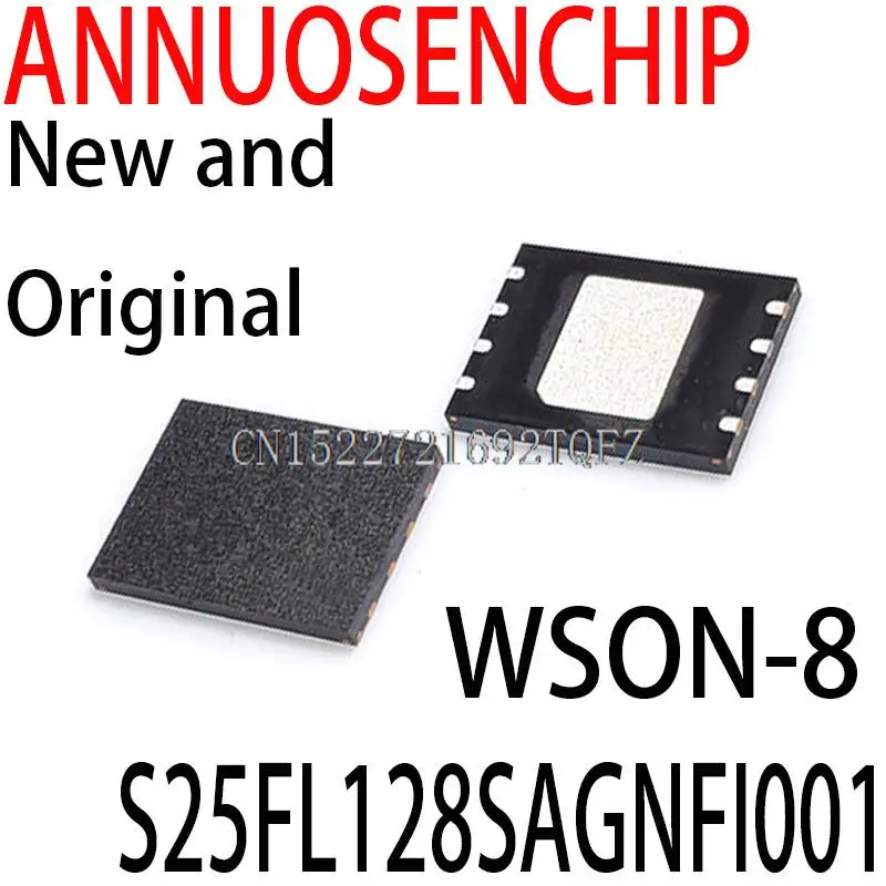 5PCS New and Original WSON-8  128MBIT 133MHZ 8WSON  S25FL128SAGNFI001