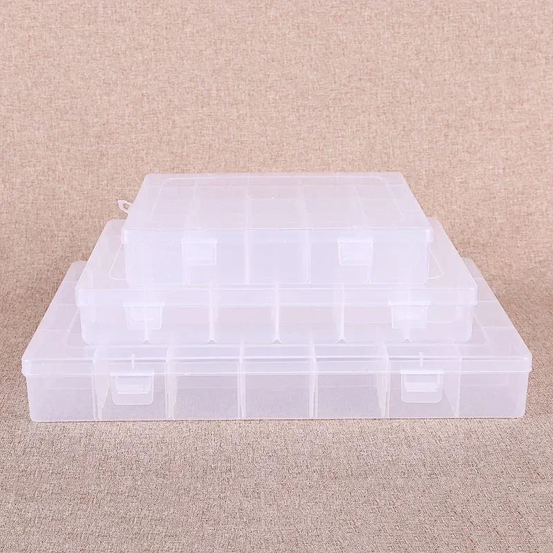 Large 28 compartment fixed 20 compartment plastic finishing storage rubber bands toy parts tools display jewelry storage box