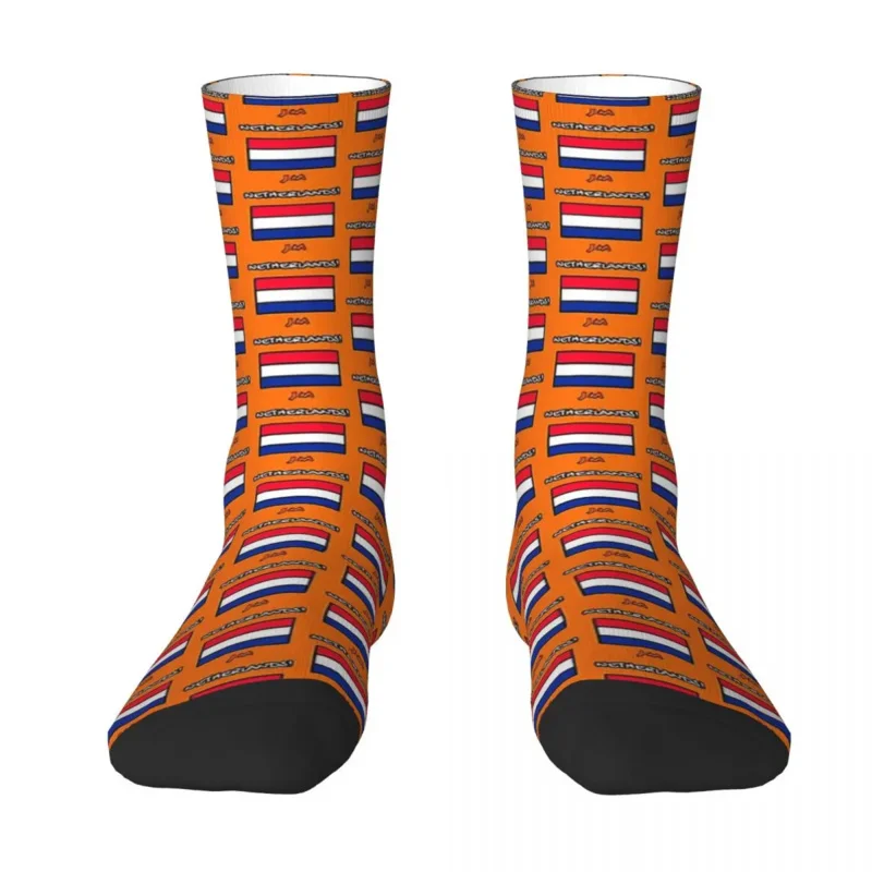 Y2K Netherlands (Holland) Flag Drawn Orange Men Women Socks Cycling Novelty Spring Summer Autumn Winter Stockings Gift