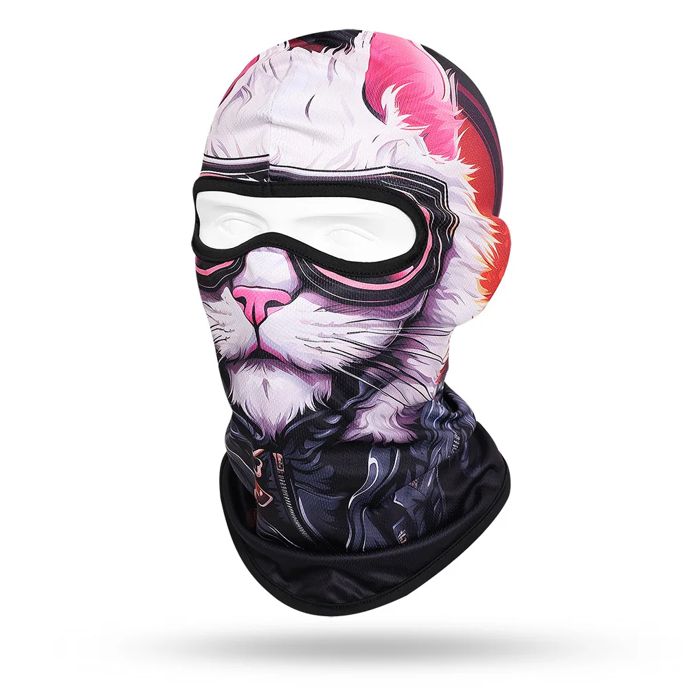 New 3D Animal Printed Balaclava for Men and Women, Dry Quick Full Face Cap Mask, Biker Cycling Face Shield, Motorcycle Headgear,