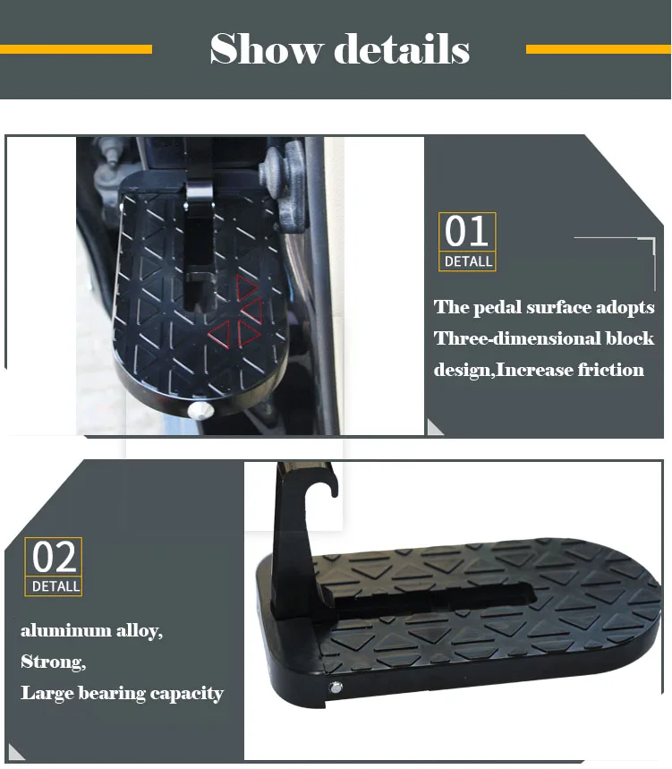 Multifunction Foldable Car Roof Rack Step Car Door Step Universal Latch Hook Auxiliary Foot Pedal Aluminium Alloy Safety Hammer