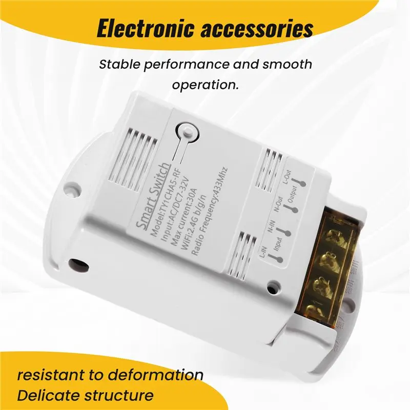 N34R-Tuya Smart Switch 30A Wifi Relay Module Intelligent Automation 12V 24V 20A APP Remote Control HIGH POWER 4000W