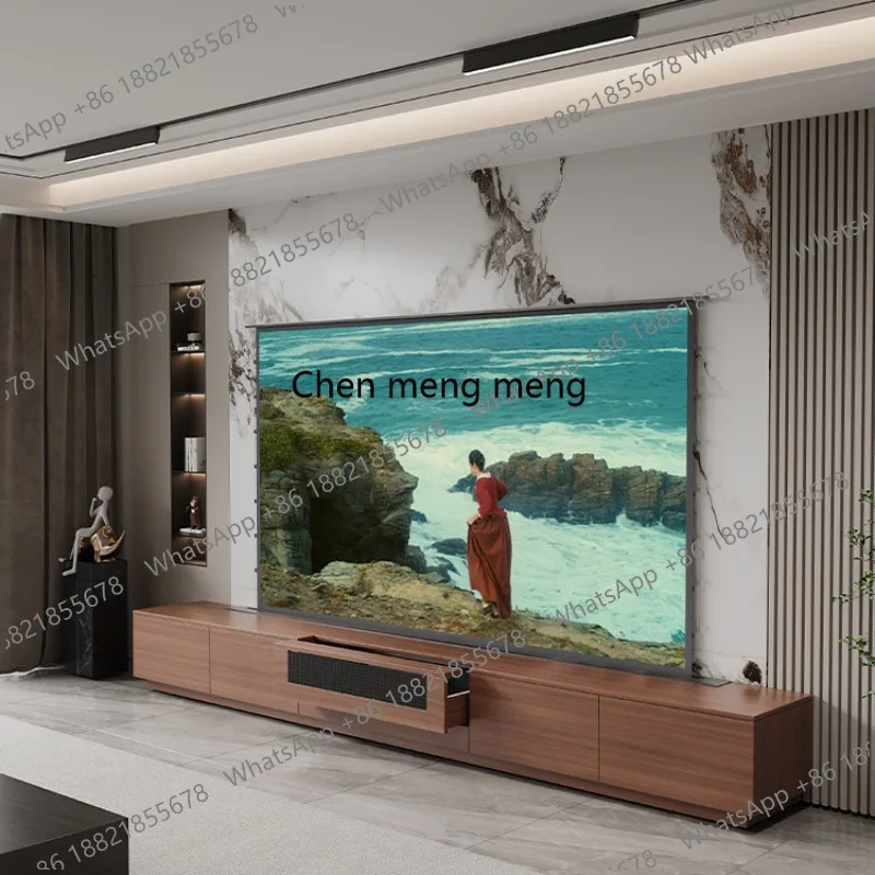 Automatic screen lift laser TV integrated intelligent telescopic one-button lift 88/100/120 inch special TV cabinet