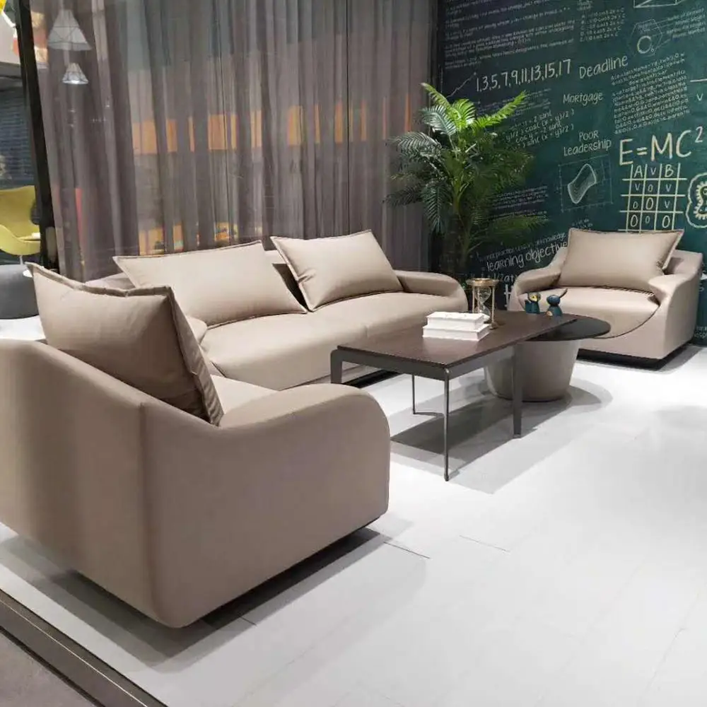 Unique Modern Design Comfortable and Noble Micro Fibre Leather Office Reception Sofa