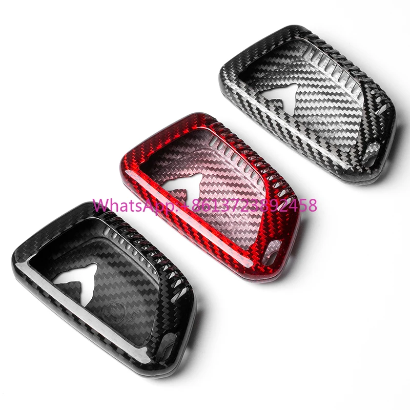 

High Quality Real Carbon Fiber Car Key Cover Case Car Accessories Compatible with C8 Corvette 2020 2021 2022 2023 2024 Series
