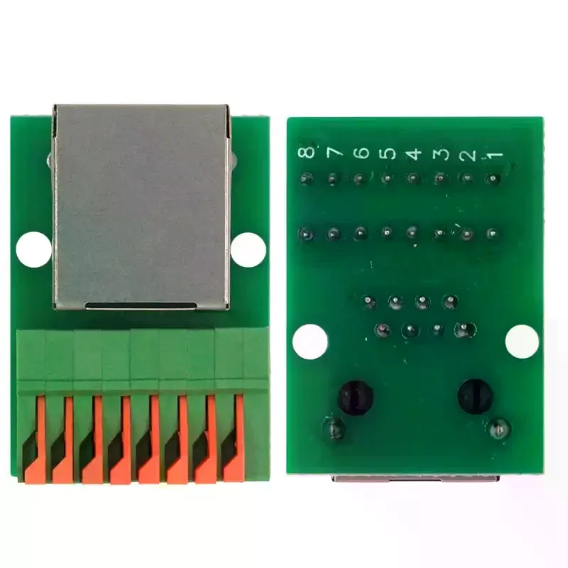 Data Adapter Board Female Socket Guide Rail Installation Terminals Connector RJ45 Network Port Terminal Block Welding Free