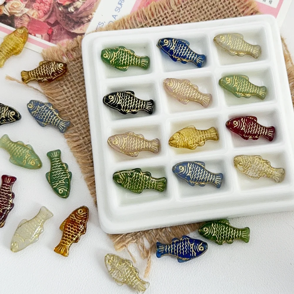 

Cordial Design 100Pcs 12*25MM Czech Glass/Fish Shape/Hand Made/Jewelry Findings & Components/DIY Bohemian Crystal Beads #18296