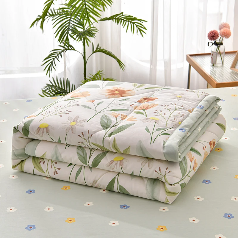 

1PC Soft Summer Cooling Blanket Lightweight Air Condition Quilt for Adults Kid Ice Silk Single Double Blanket for Bedroom Office