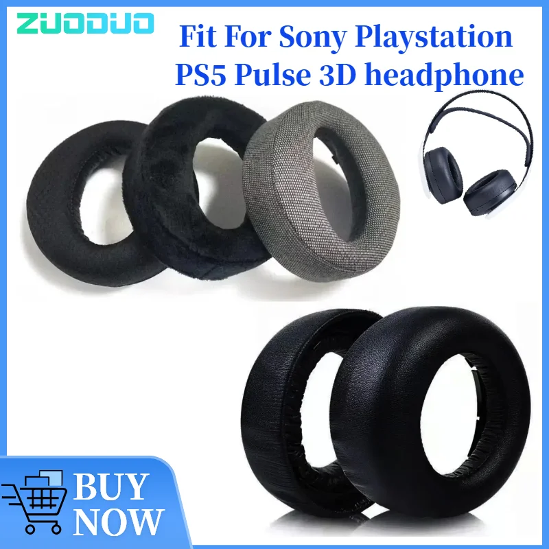 

ZUODUO Replacement Earpads for Sony Playstation PS5 Pulse 3D Earmuffs Ultra-soft Sponge Cushion Cover Headphone