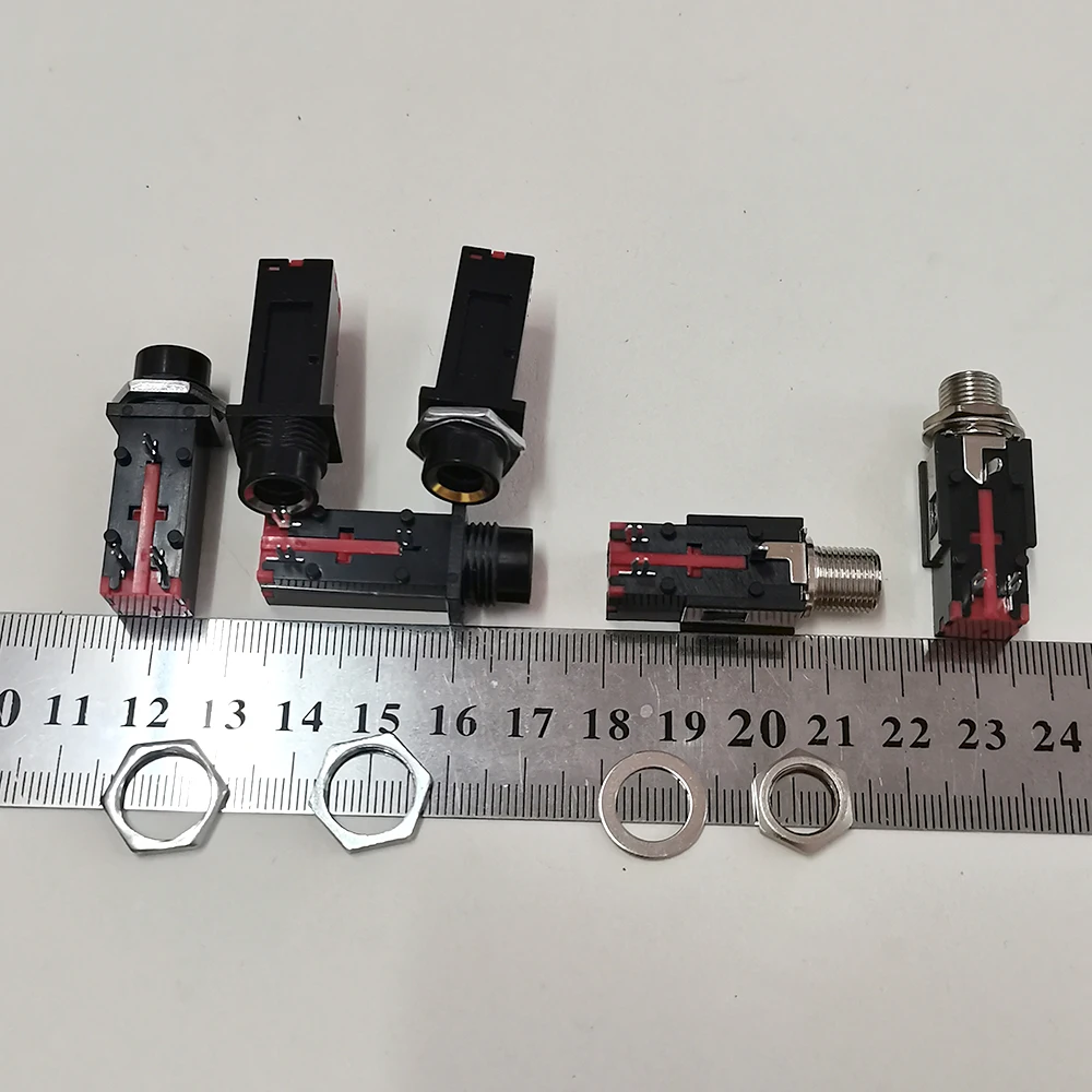 6,35mm 1/4 Zoll Audio-Buchse Mono Stereo TRS TS Buchse Panelmontage Gitarrenverstärker Audio-Buchse PJ308 PJ309 – Detail 7