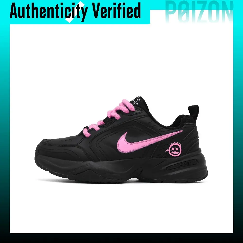 Nike Air Monarch 4 Chunky Sneakers Unisex Low-top Black 415445-001（Team1690-）