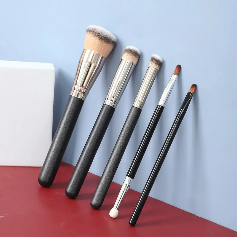 

5 шт. набор кистей для макияжа, тональный крем, консилер, хайлайтер, кисти для контура носа и растушевки, профессиональные инструменты для красоты