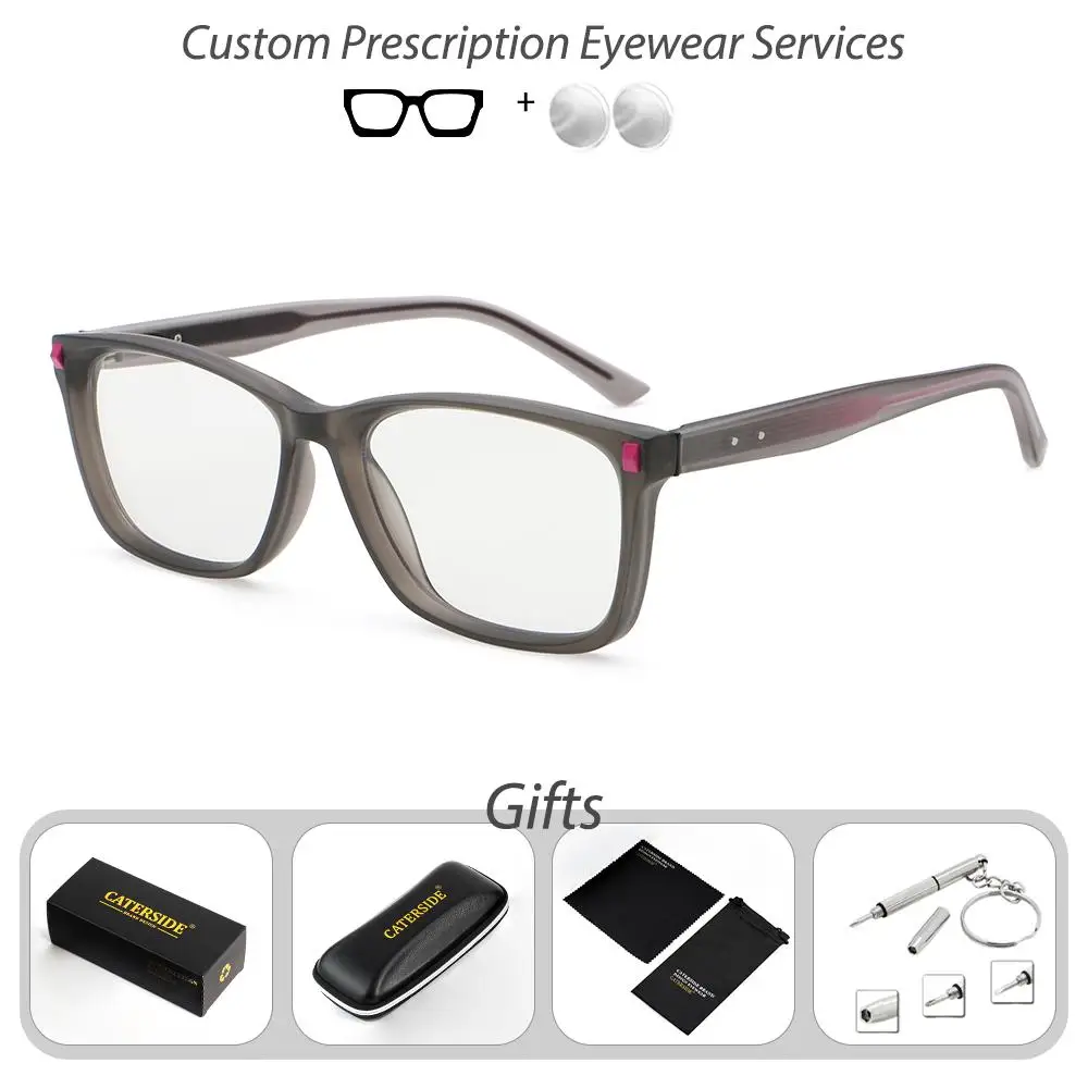 CATERSIDE Unisex Optische Brillen Individuell Angepasste Eckige Gläser Korrekturbrillen Modische Outdoor-Fahr- und Lesebrillen – Detail 8