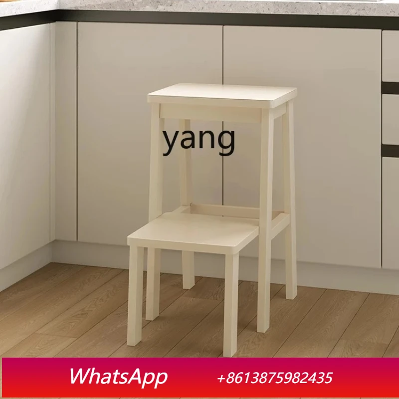 

LTT Solid Wood Foot Stool Multifunctional Ladder Stool Home Chair Climbing Stairs