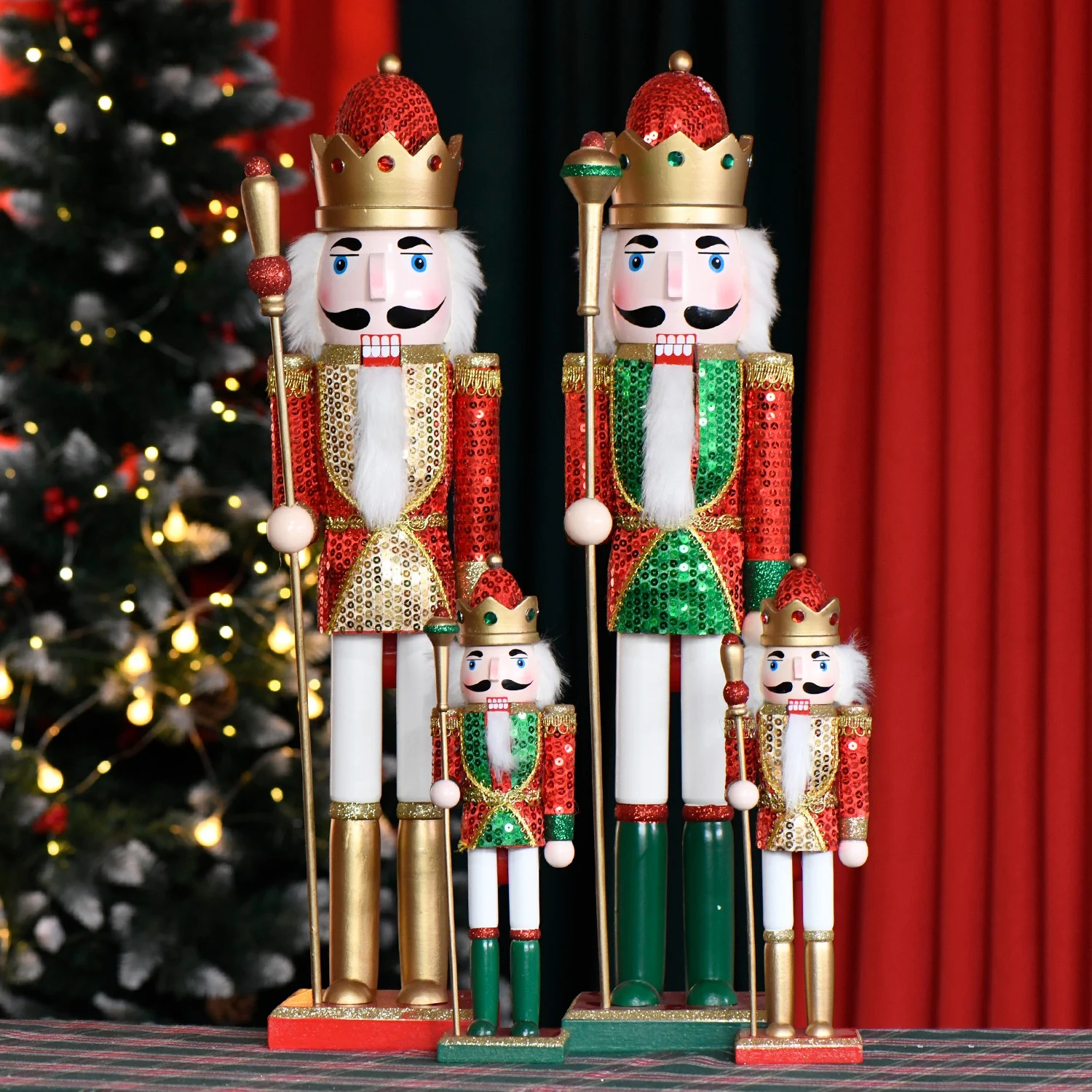 

Wholesale Nutcracker Hot Selling 30cm 60cm Wooden Nutcracker For Festival