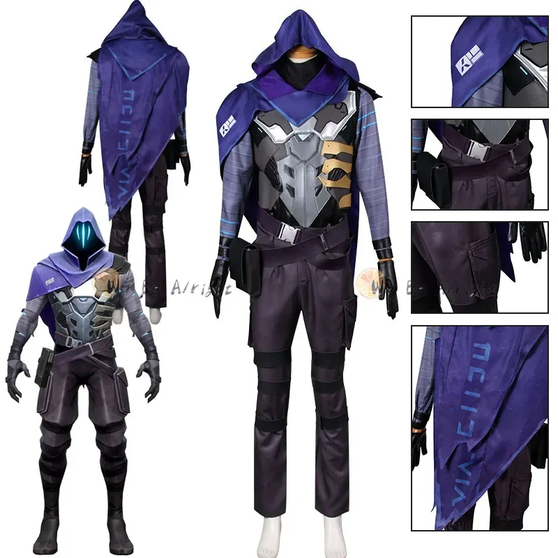 

Game Valorant Role Play Omen Cosplay Costume Pakaian Kostum Adult Women Fantasy Outfits Halloween Christmas Carnival Party Men